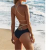 Sexy Strappy One Piece Girls Swimsuit Swimwear 2022 Women Female High Waist White Bikini Badeanzug Biquini Brasileiro Beach Wear ► Photo 3/6