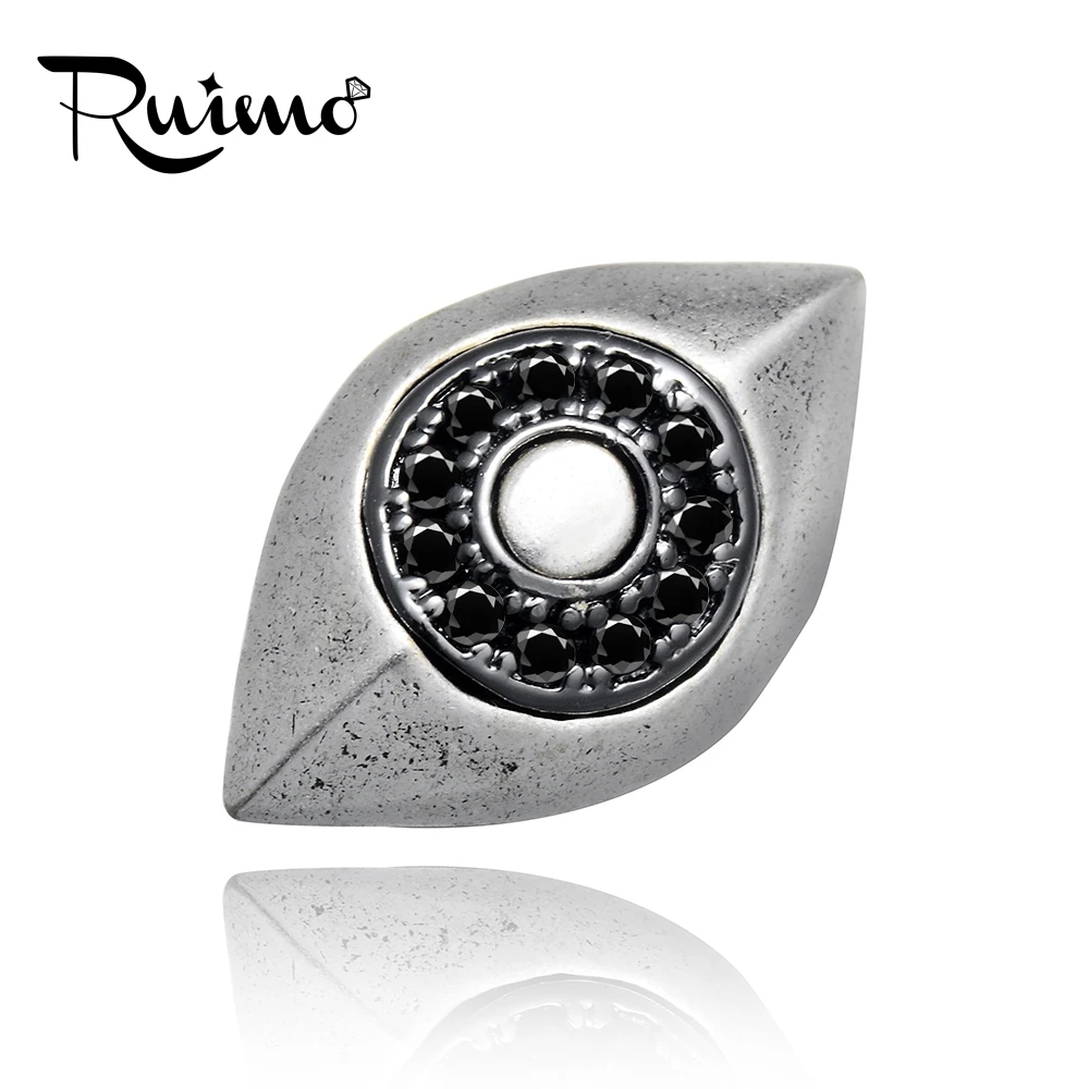 Медные бусины RUIMO Eye of Horus с серебряным покрытием микрозакрепка черные бронзовые