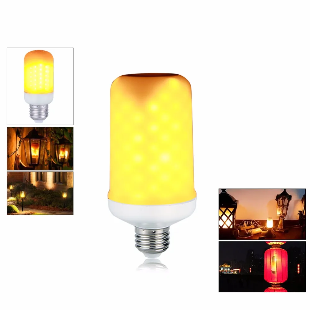 Flame light Flickering Corn LED lamp AC85V 265V E27 B22 Simulation Fire