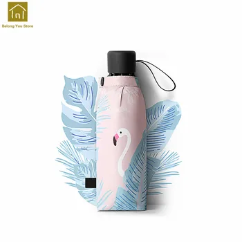 

Small Girls Floral Umbrella Women Sun Protect Animal Flamingo Parasol Women Uv Biohazard Corporate Gifts Umbrella U7B191