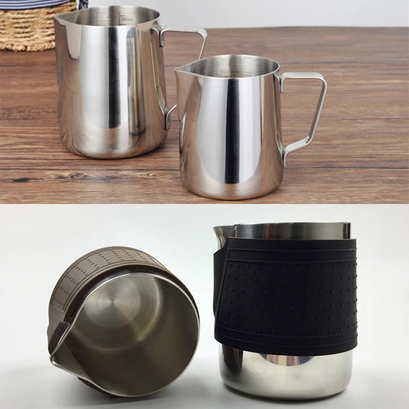 

Stainless Steel Milk Frothing Jug Milk Pitcher Espresso Coffee Pitcher Barista Craft Coffee Latte Milk Jugs Frother Cup Pitcher