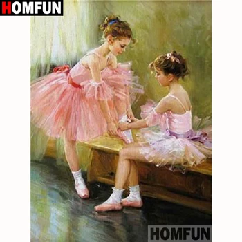 

HOMFUN Full Square/Round Drill 5D DIY Diamond Painting "Dancing girl" Embroidery Cross Stitch 5D Home Decor Gift A18294