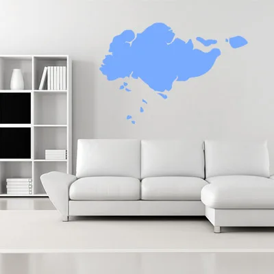 Singapore Map Globe Earth Country Wall Vinyl Sticker Custom Made