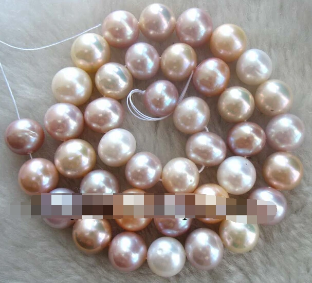 

xiuli 000411 freshwater pearl multicolor AA 11-12mm 15" beads