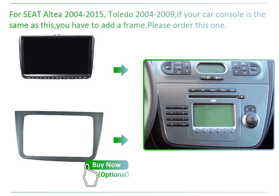 Discount DSP Android 9.0 4G 64G Car GPS for Seat Altea Toledo VW Passat B6 CC GOLF 5 6 Polo Tiguan Touran radio Navigation NO DVD player 9