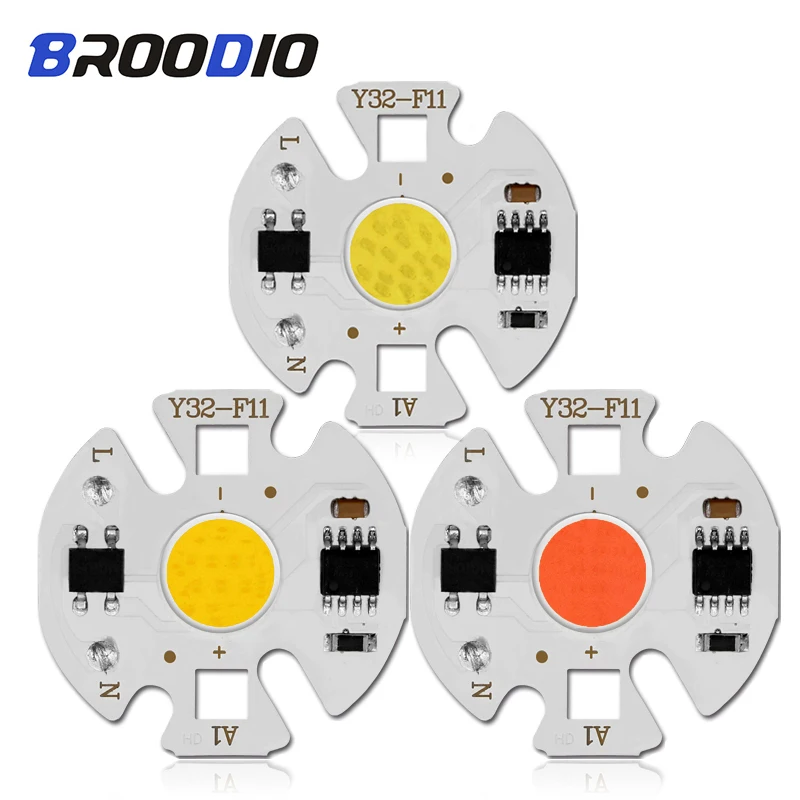 

LED Lamp COB Bulb Chip Smart IC LED Grow Light AC 110V 220V 3W 5W 7W 10W 12W Warm White Full Spectrum Lamps Beam Indoor LEDs DIY