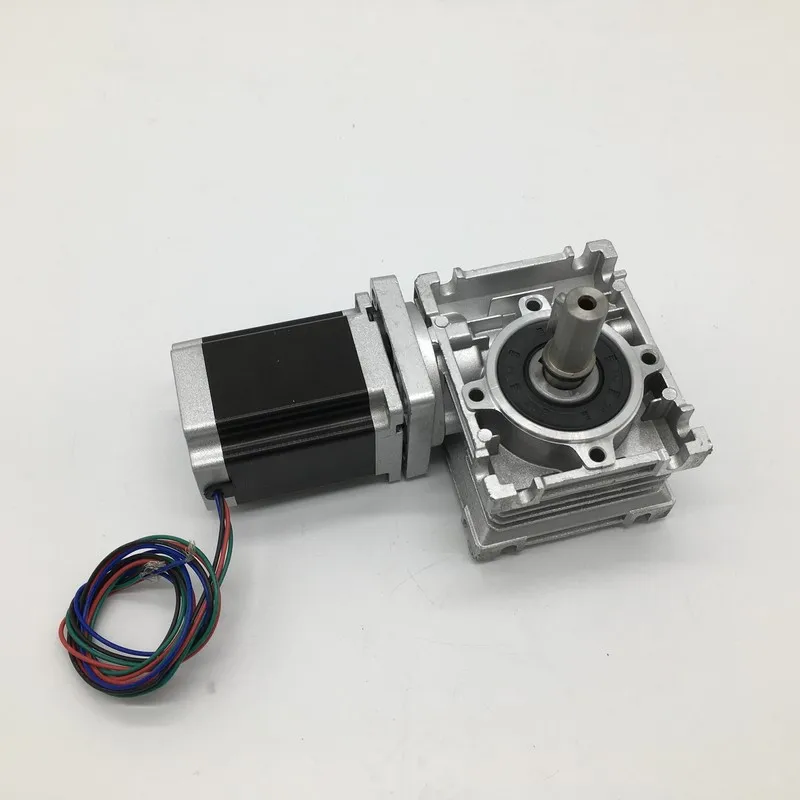 Redutor de Velocidade Caixa de Saída com Stepper 90 para Cnc Rv030 Worm Motor Nema23 3a 76 14mm mm 1.8nm 260oz in Kit Converter Router