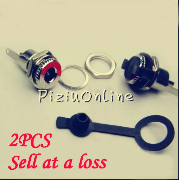 

2PCS/LOT YT139 DC-099 5.5*2.1 / 5.5 x 2.1mm Metal socket DC power jack high current without waterproof cap Free Shipping