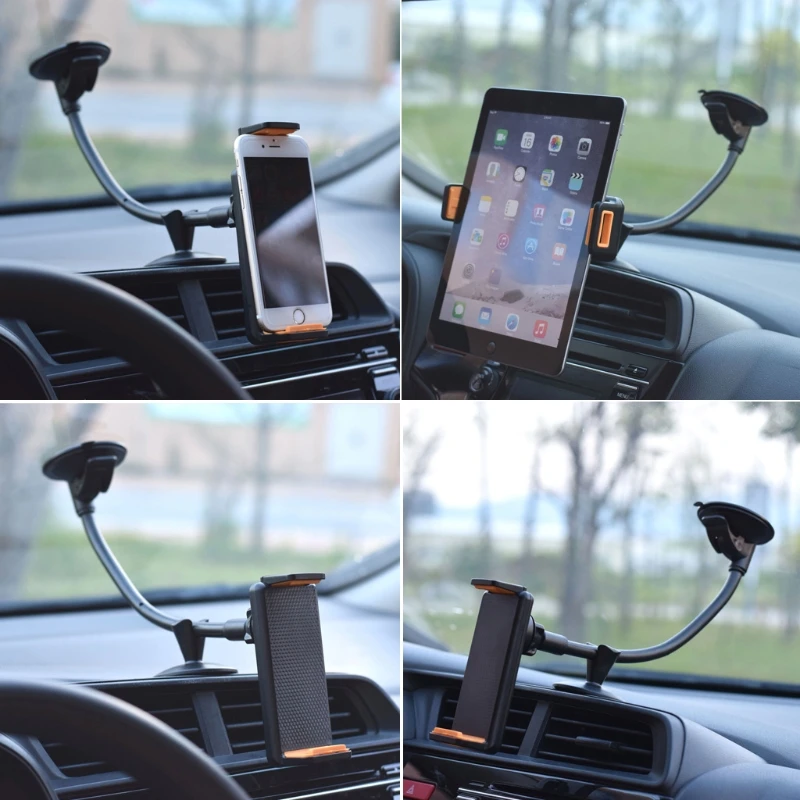 Универсальный 7 8 9 10 11 дюймов планшетный ПК подставка для автомобиля Лобовое стекло приборная панель Планшет ipad Автомобильный держатель для ipad Mini 1 2 3 4 ipad air