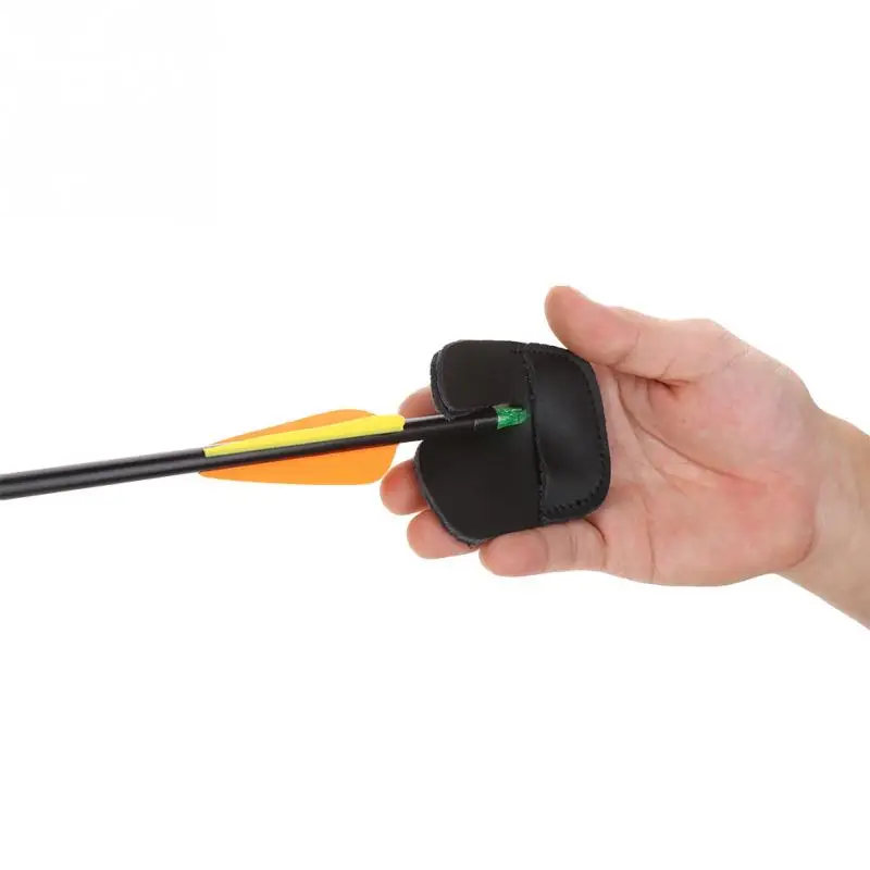 leather finger guard archery bow and arrow shooting protective gear