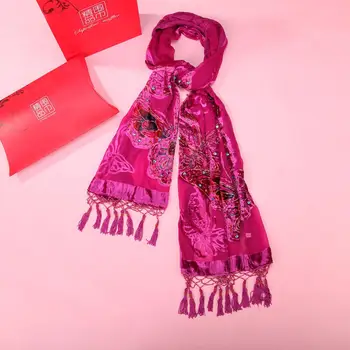 

2020 Velvet Silk Long Scarf Women New Thick Warm Muslim Hijab Shawls Cape Butterfly Beads Face Shield Foulard Wrap Kerchief
