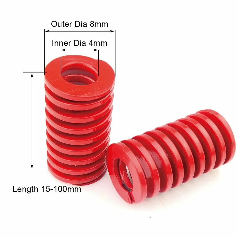 sourcingmap® 25mm OD 70mm Long Medium Load Stamping Compression Mold Die Spring Red sourcingmap® 25mm OD 70mm Long Medium Load Stamping Compression Mold Die Spring Red