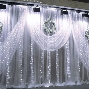 

3x6M 600 LED Icicle String Lights Curtain Light for Christmas Home Outdoor Decoration with US Plug (White Light)