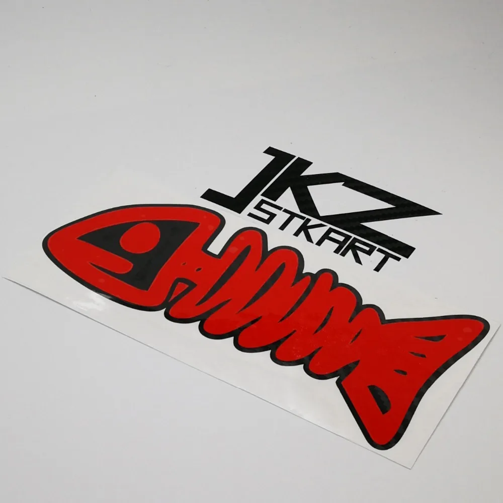 

JKZ STKART виниловая высечка многослойная наклейка s наклейки мультфильм скелет рыба 15 см x 7 см для ATV Мотор велосипед