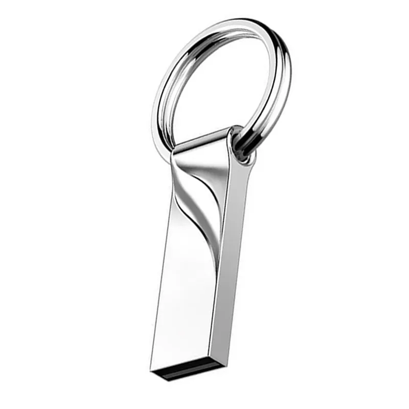

Hot Sale Metal USB Flash Drive PenDrive Silver Pen Drive U Disk 4gb 8gb 16GB 32gb 64gb Memory Stick Usb Stick key Ring Gifts