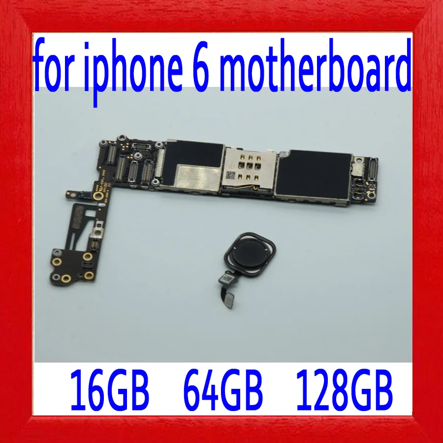 100% Original unlocked for iphone 6 Motherboard with Touch