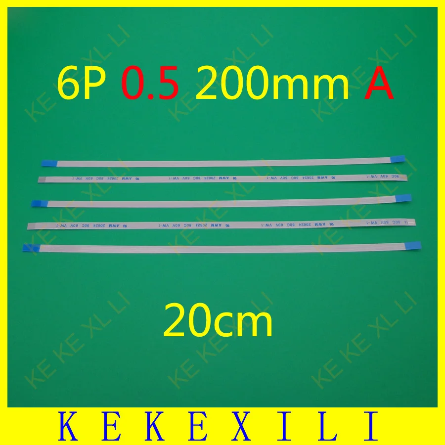 Гибкий плоский кабель FFC FPC 0 5 мм 6 штифтов длина 200 ширина 3 мм|6 pin|6 pin ribbon cableflexible cable