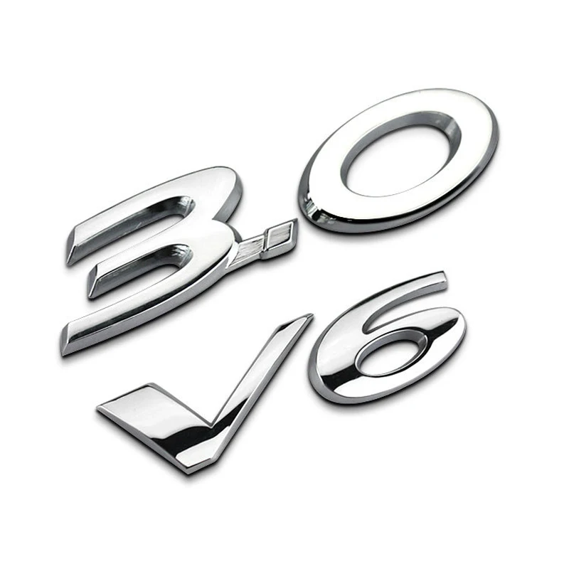 3D металлический 3,0 V6 логотип наклейка эмблема значок наклейки для Jaguar F-type XF XJ X-type XE F-Pace XEL XFL XK S-type автомобильный стиль