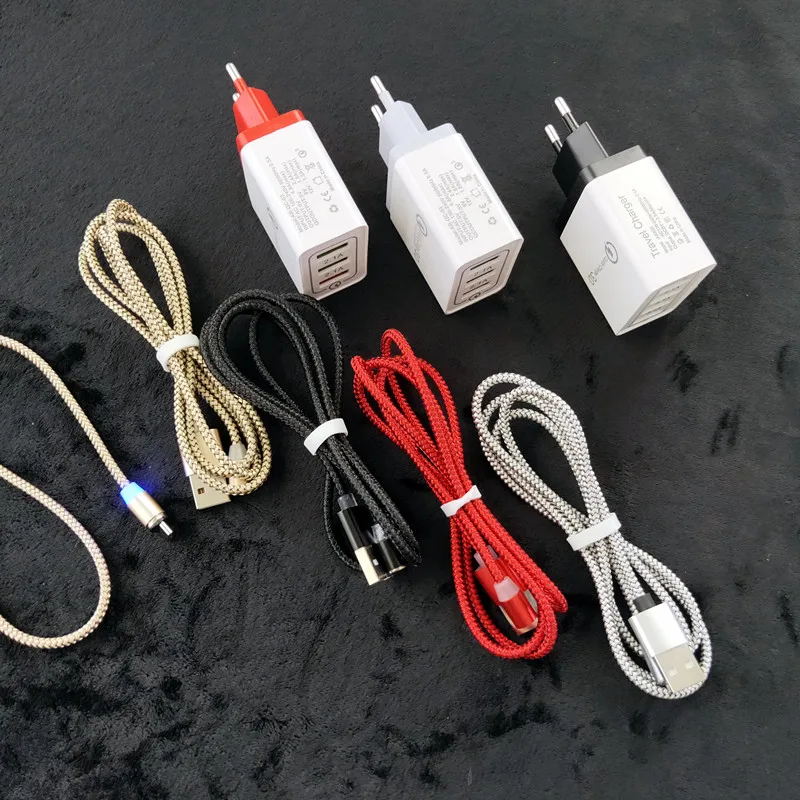 Магнитный кабель Micro usb Type-C для быстрой зарядки 3 0 iphone 8 X Samsung Xiaomi Huawei S10 S9 S8 S7 S6 S5 S4 P30