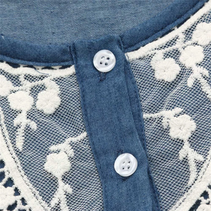  Baby Girls Summer Dress 2019 Toddler Baby Girls Denim Dress Lace Princess Tutu Dress Tuller Clothes Newborn Baby Clothe V8@ (6)
