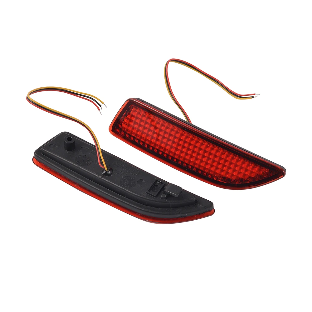 Red Brake Light 12V LED Car Lights 5W Car Warning Light Lamp 1 Pair on