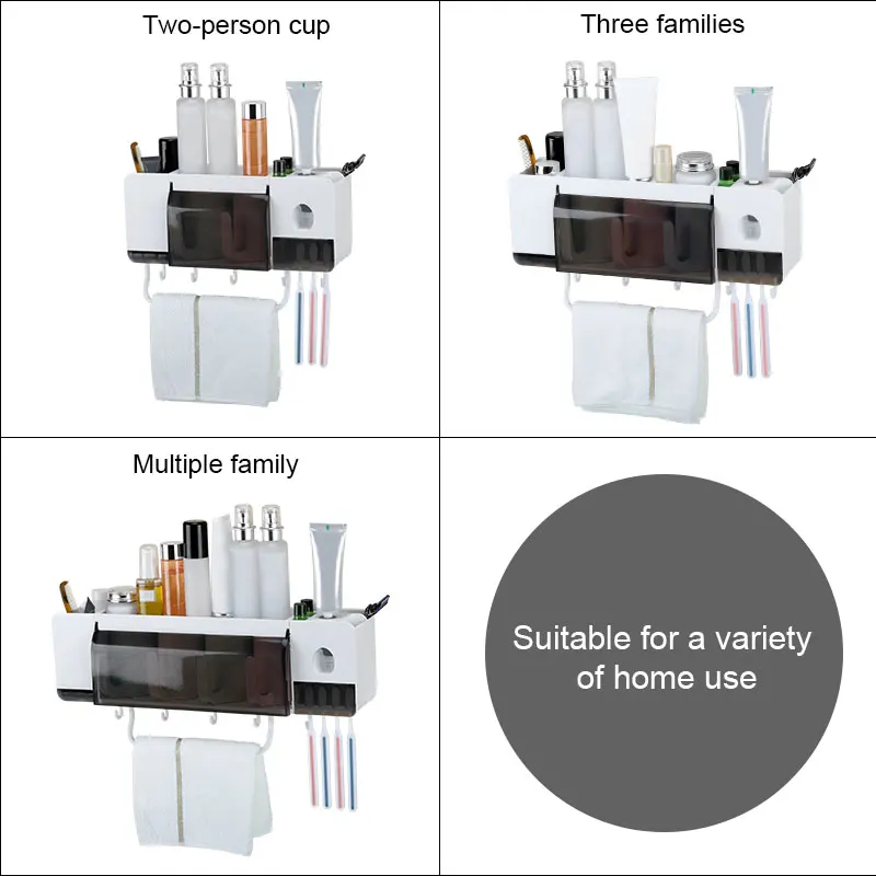 Держатель для зубных щеток Автоматический дозатор для зубной пасты аксессуары для ванной комнаты наборы для ванной комнаты пылезащитный держатель для зубных щеток предметы