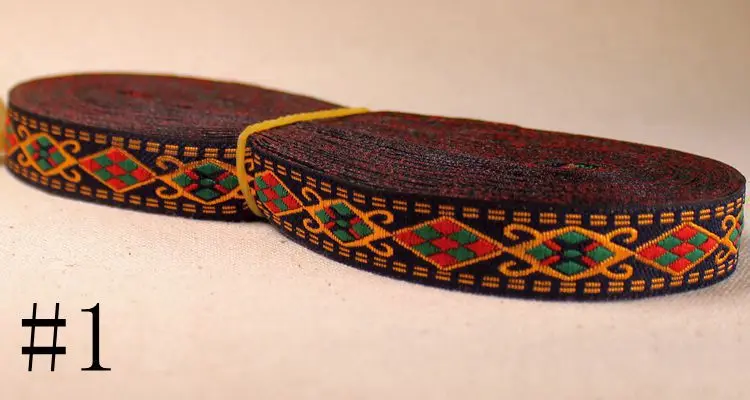 5 Yrds Этническая тесьма для Diy ручной работы телефонные ремни лента высокое качество тесьма для обуви сумки шторы костюм украшения - Цвет: 1