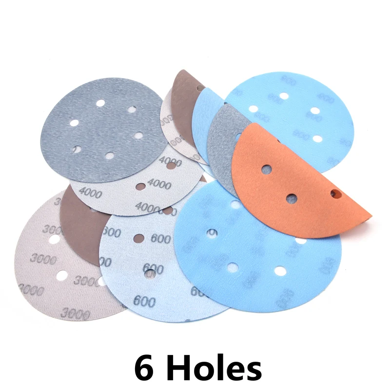 POLIWELL 5Pcs 150mm Multi-holes FV Soft Sanding Discs 600~4000 Grit Waterproof Sandpaper for Wet/Dry Polishing Paint Decorating POLIWELL 5Pcs 150mm Multi-holes FV Soft Sanding Discs 600~4000 Grit Waterproof Sandpaper for Wet/Dry Polishing Paint Decorating