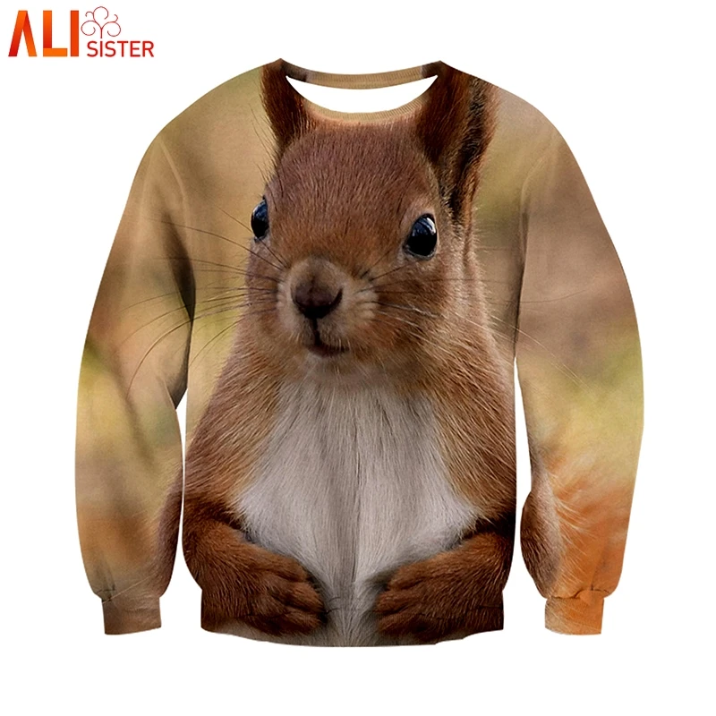 

Alisister Cute Hamster Print Hoodie Sweatshirt Men Women 3d Funny Pullovers Spring Autumn Novelty Unisex Top Clothing