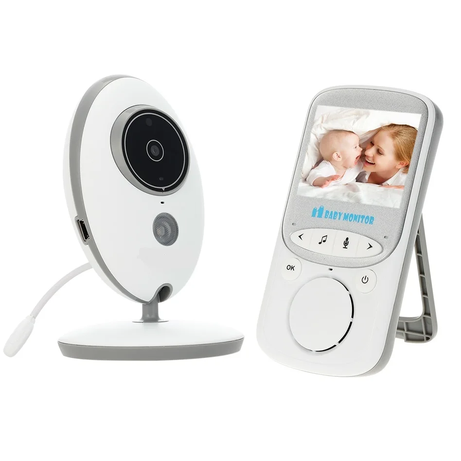 

babykam bebek telsizi video baby cam 2.4 inch LCD IR Night Vision Temperature Monitor Lullabies Baby Intercom bebek kamera nanny