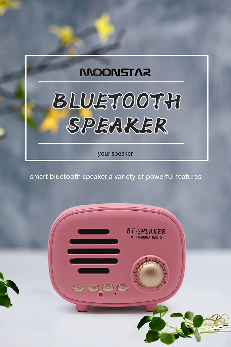 MOONSTAR Bluetooth светодио дный динамик светодиодный портативный мини беспроводной динамик плеер USB Радио Fm Mp3 музыкальный динамик для iPhone X samsung