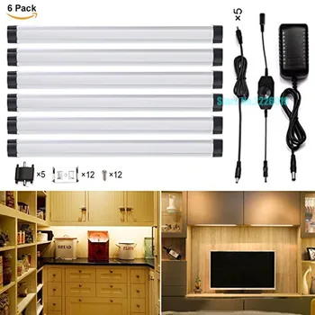 

6Pcs/lot Shelf LED Bar Light DC 12V 30cm SMD 2835 Rigid LED Strip Light 18W With Rotate Dimmer Light Bar/Work Light