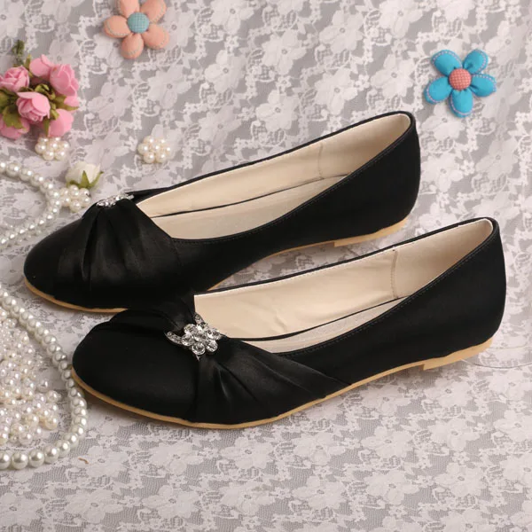 flat black wedding shoes