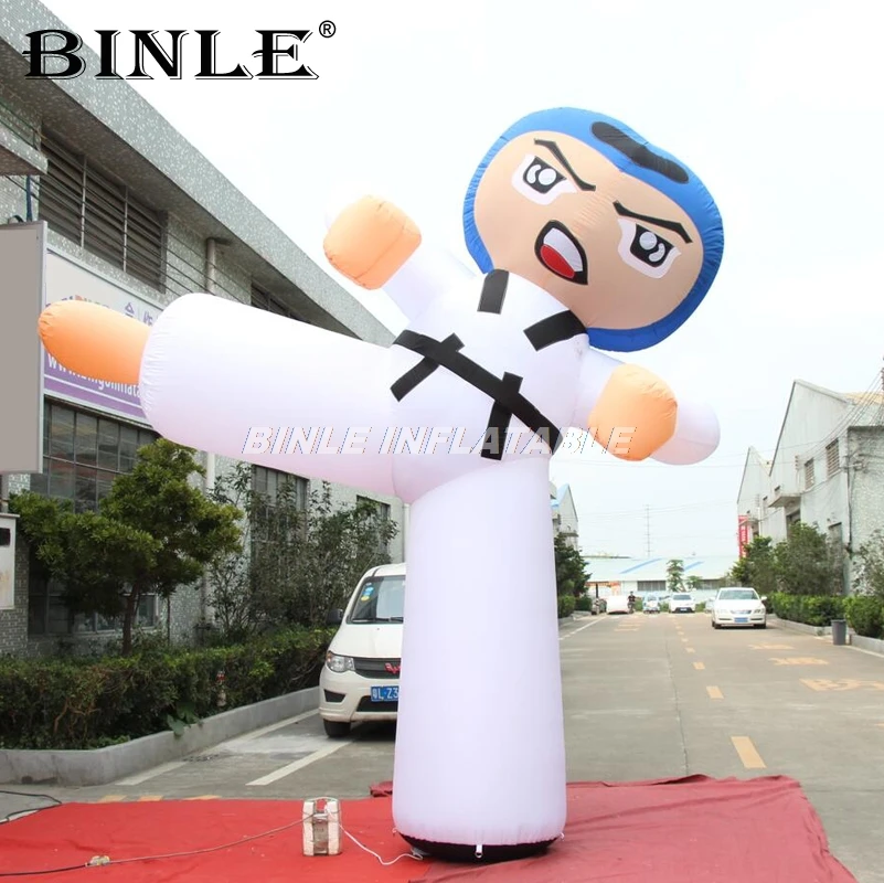 

Free shipping 3m/4m/6m inflatable Taekwondo kick boy inflatable Karate guy supply customized character for advertising
