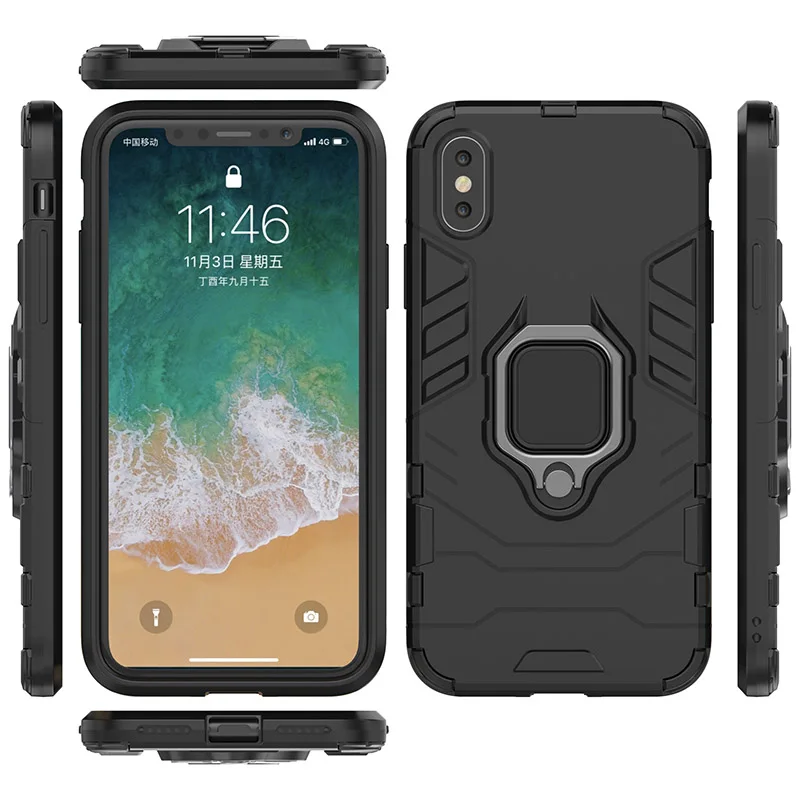 Новый чехол для Xiaomi Redmi Note 5 Pro глобальная версия Armor жесткая задняя крышка iPhone X XS Max