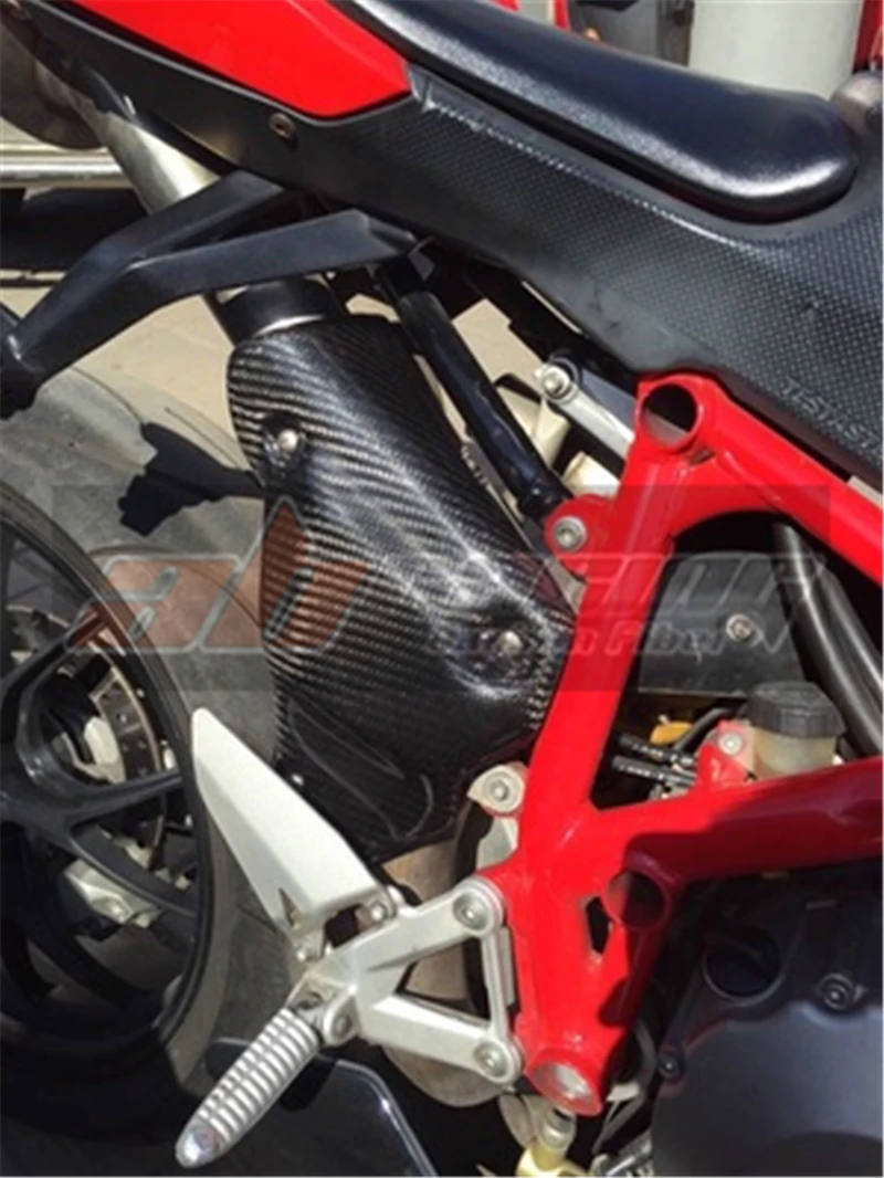 Выхлопная Тепловая Крышка для Ducati 848 1098 1198 полностью из углеродного волокна 100%