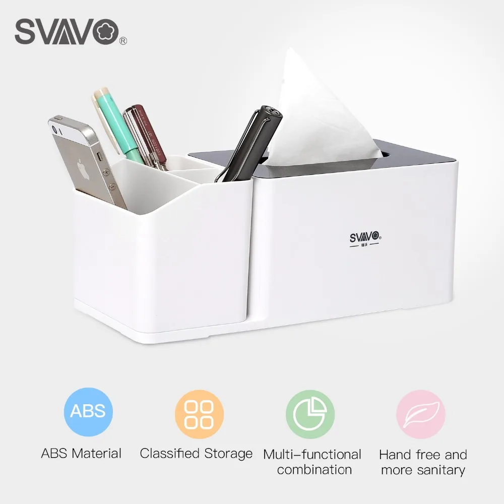 SVAVO Multi-function ABS Napkin Tissue Holder & Storge Box