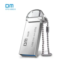 Free shippingDM PD009 OTG USB 3.0 100% 16GB 32GB 64GB USB Flash Drives OTG Smartphone Pen Drive Micro USB Metal waterproof