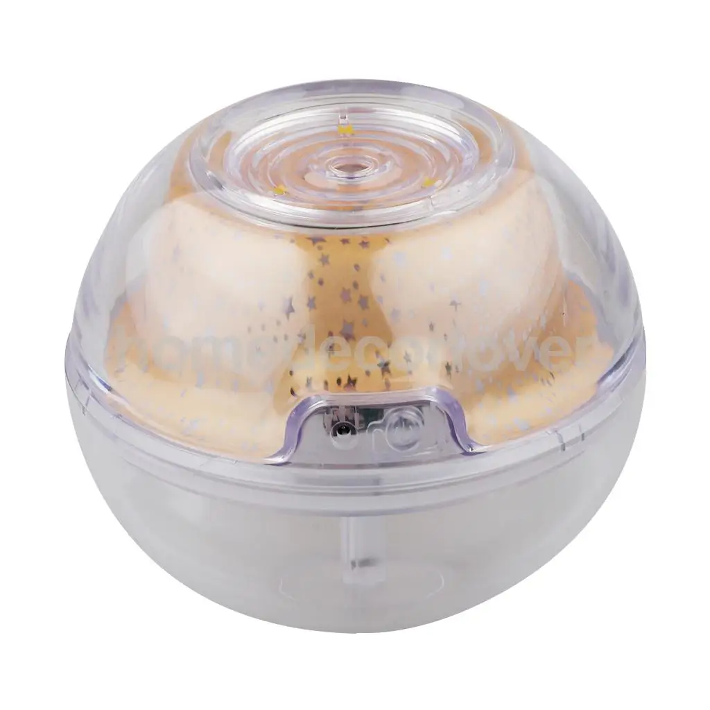 Star Moon Projection Lamp Silent Humidifier with LED Night Light for Kids Bedroom
