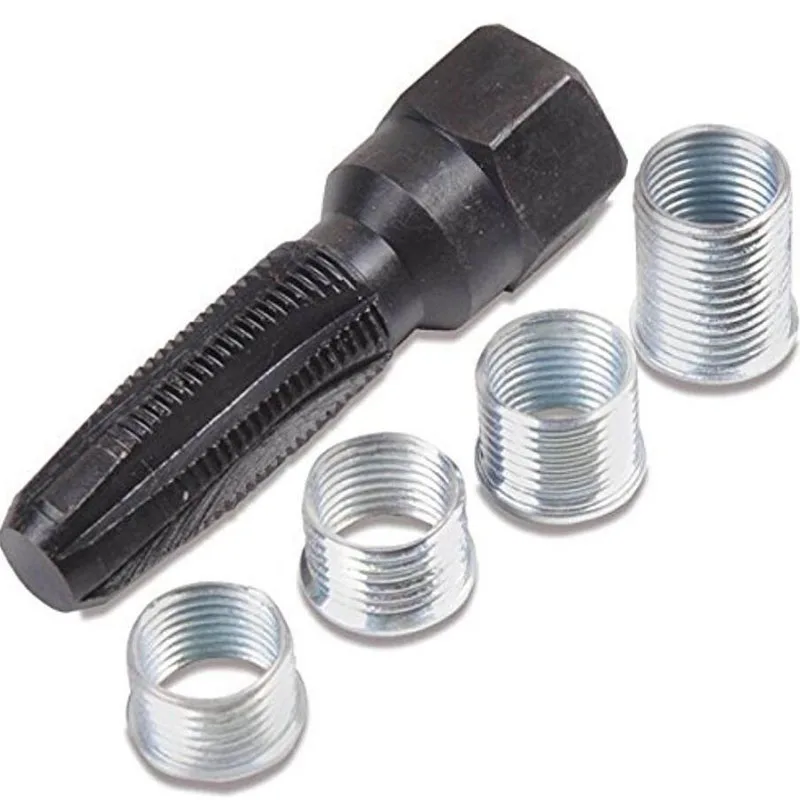 

14mm Spark Plug Re-thread Rethread Rethreader Repair Tap Tool Reamer Inserts Kit