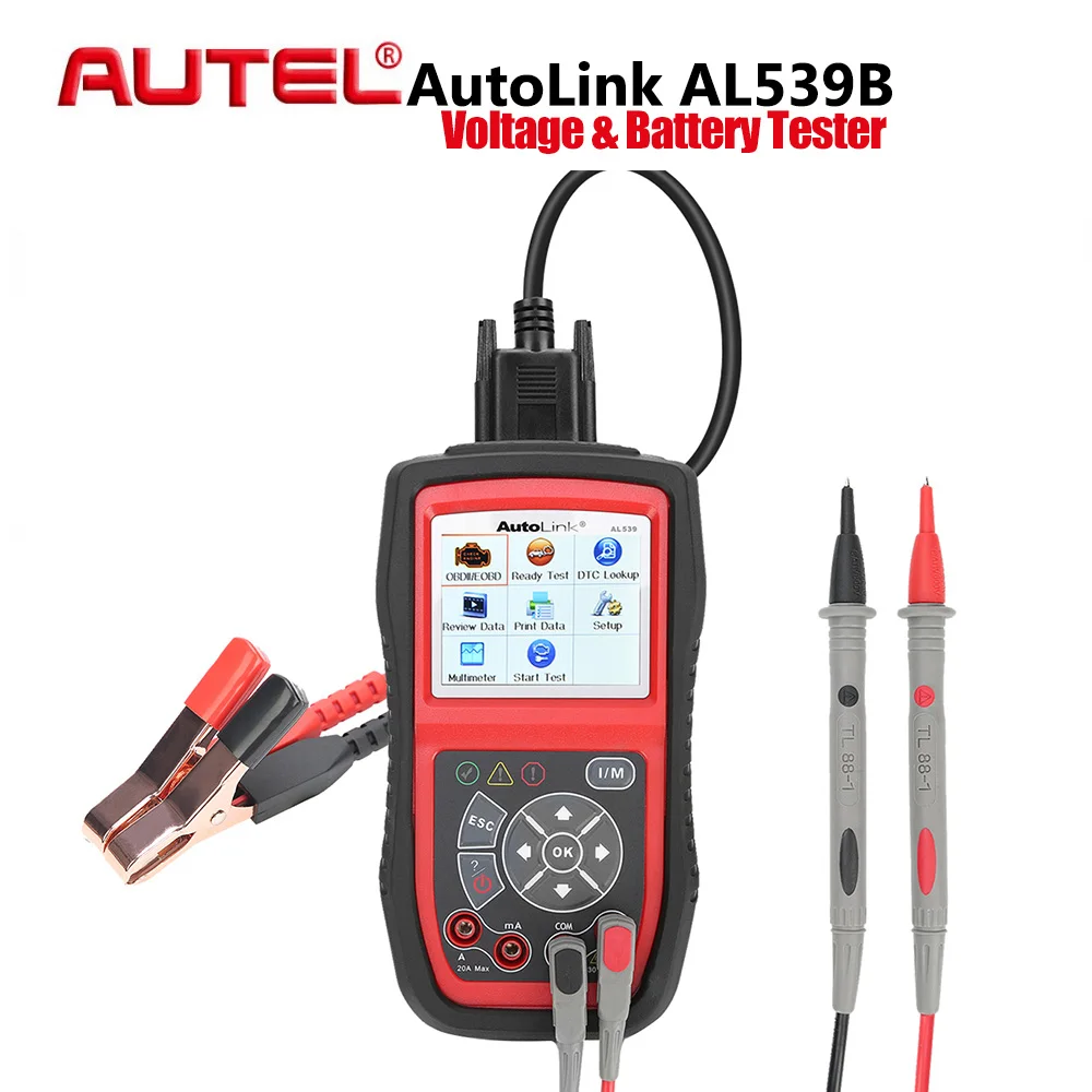 Autel AutoLink AL539b OBD 2 Считыватель кодов Электрические тесты OBD2 Инструмент