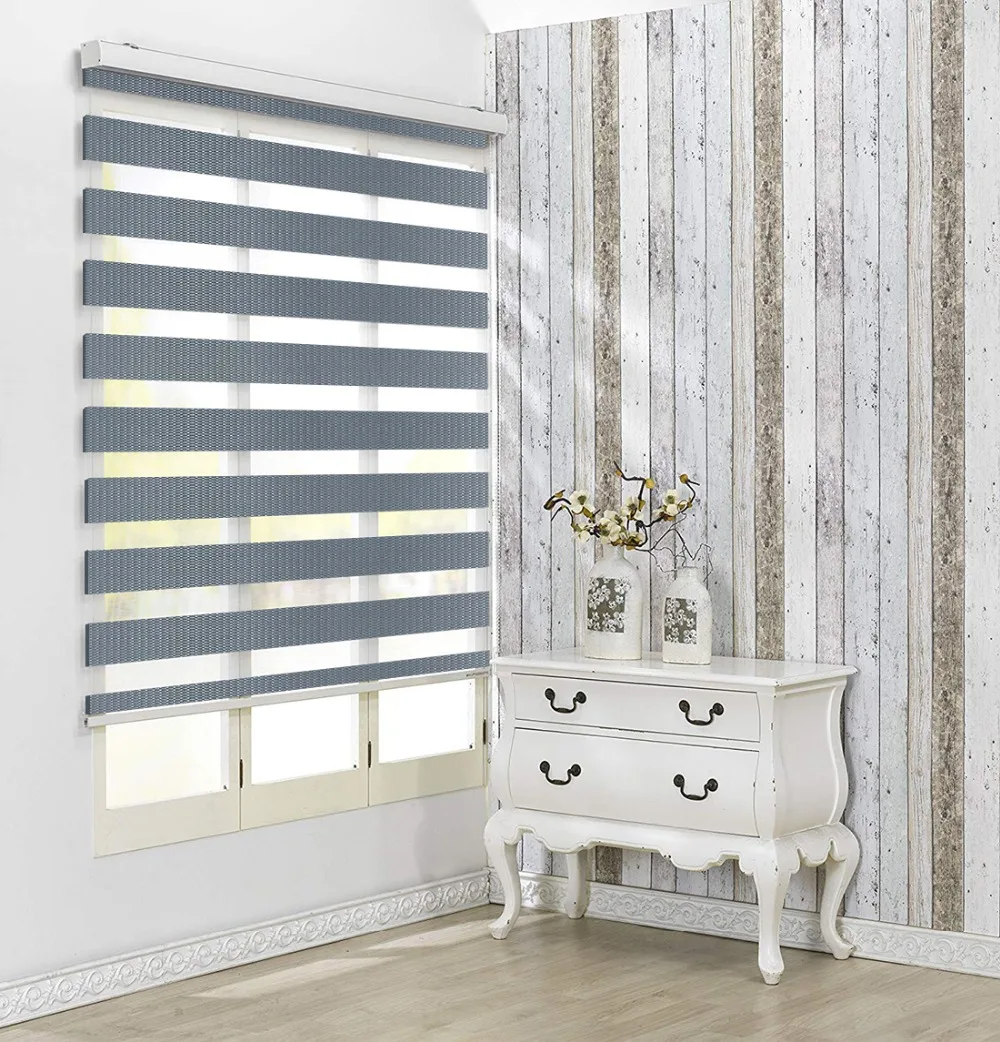 Ajustable luz del sol casa azul cielo cenefa Dual persianas Zebra persianas personalizado persianas Ajustable luz del sol casa azul cielo cenefa Dual persianas Zebra persianas personalizado persianas