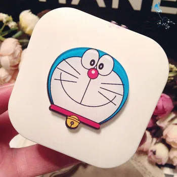 

LIUSVENTINA DIY Acrylic Cute Doraemon Random Pattern Contact Lens Case With Mirror Box Container for Contact Lens Gift for Kids