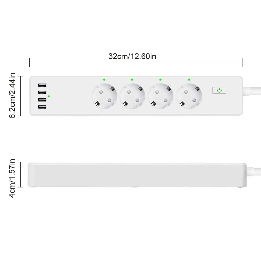 Wifi Smart power Strip 4 EU розетки с 4 usbзарядным портом синхронизации приложение Голосовое управление работа с Alexa Google Home Assistant