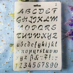 26 см буквенный алфавит DIY Craft наслоения Трафареты живопись штампованная для скрапбукинга тиснильный альбом Бумага шаблон