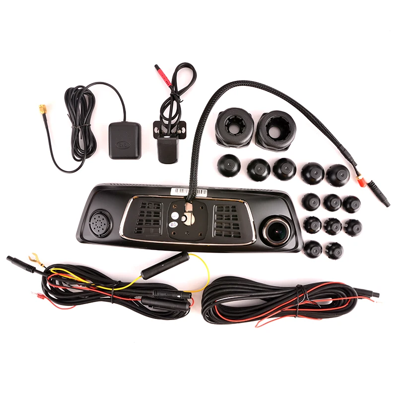 Зеркало видеорегистратор chezhilin T9 10 дюймов Full Touch IPS 4G Android GPS ADAS FHD 1080P|dual lens car dvr|dual