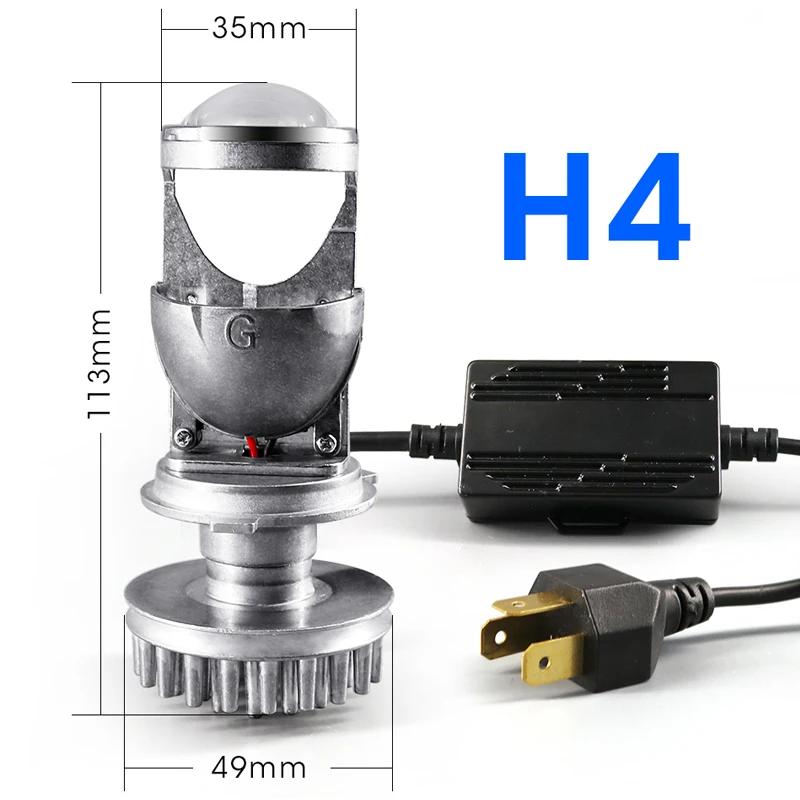 Hlxg лампа H4 светодиодный мини проектор Объектив мотоциклы Светодиодный конверсия