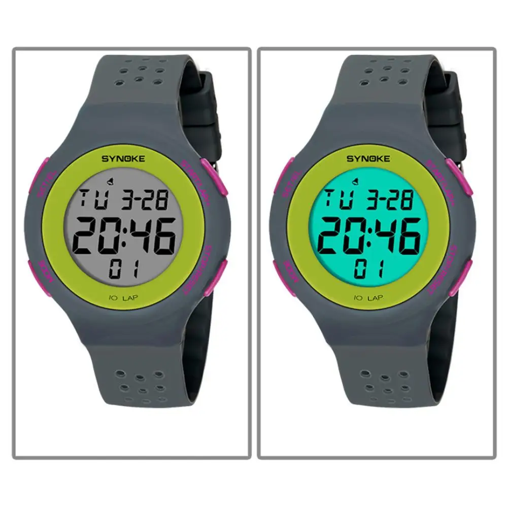 Цифровые часы ультра-тонкий полый ремешок светящийся водонепроницаемый цифровой унисекс Спортивные наручные часы Мужские часы