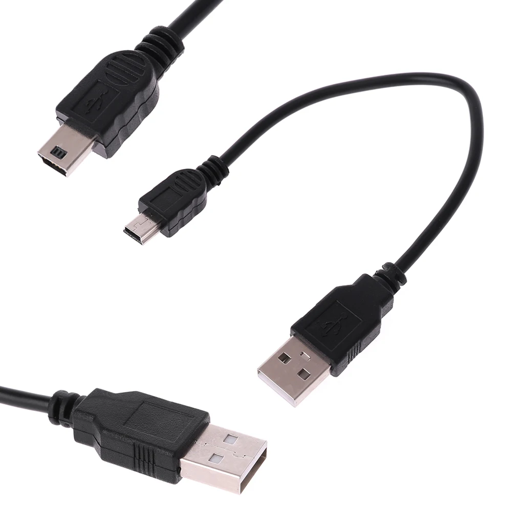

Short USB 2.0 A Male to Mini 5 Pin B Data Charging Cable Cord Adapter
