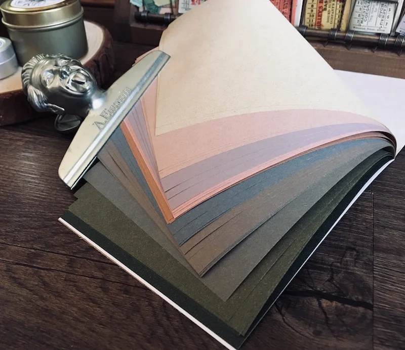 

A610Color 30 Kraft paper Retro gradient color Sketchbook Diary for Drawing Painting Graffiti Soft Cover Blank Paper Notebook